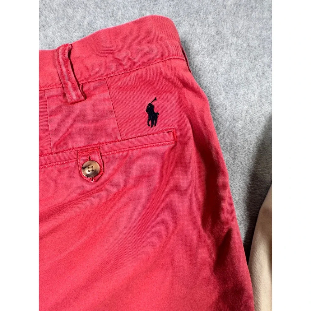 Polo Ralph Lauren Mens Chino Shorts Bundle 4 Pairs Red Blue Tan Khaki Size 40